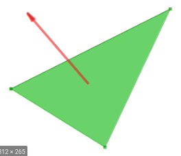 an image of a normal to a  triangle